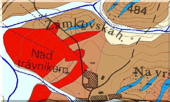 Geologická mapa Zámkovské hory